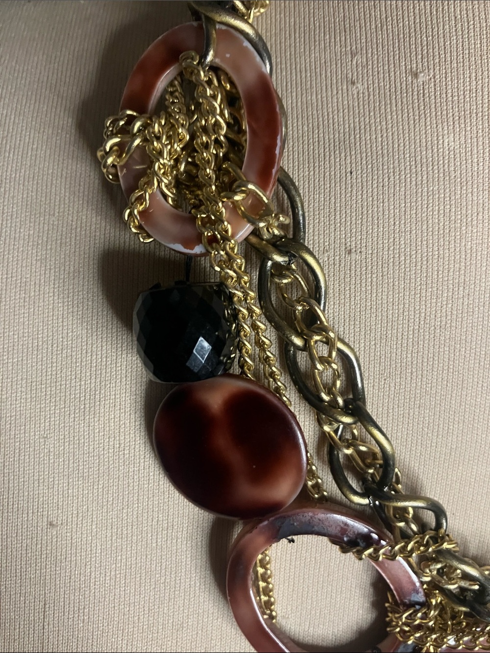 Must Love Chains Handmade Upcycled Chunky Statement Necklace - Picture 5 of 9